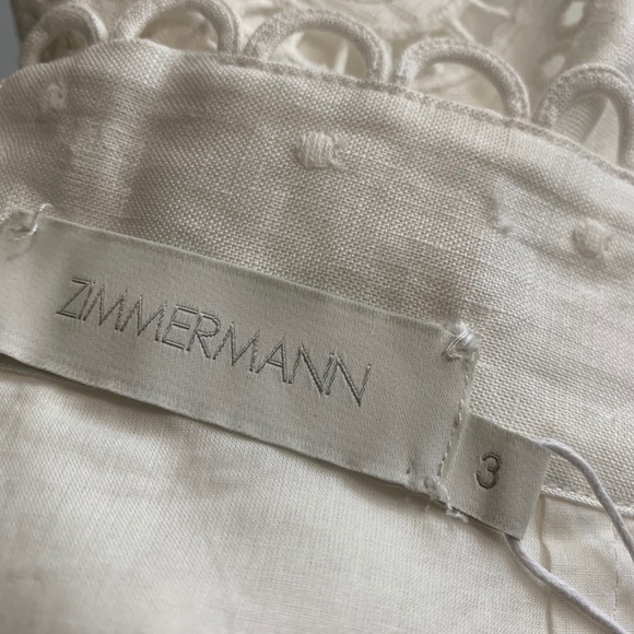 Zimmermann Bellitude Scalloped Eyelet Linen Shorts - Picture 12 of 14